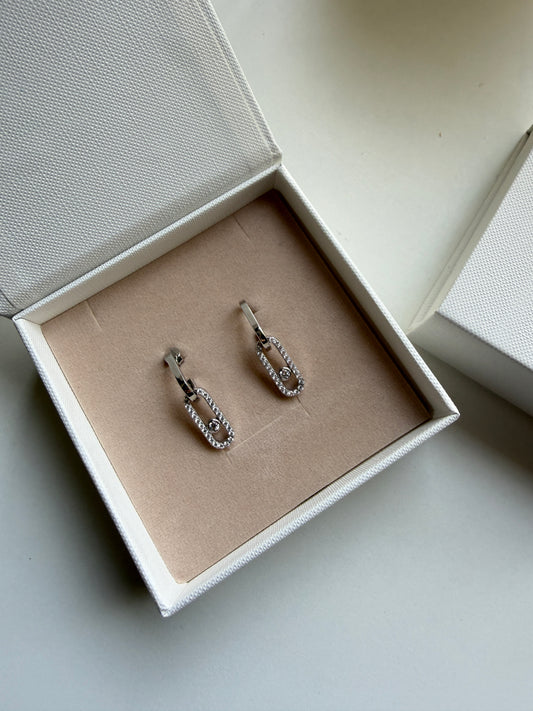 Moving Stone Drop Earrings