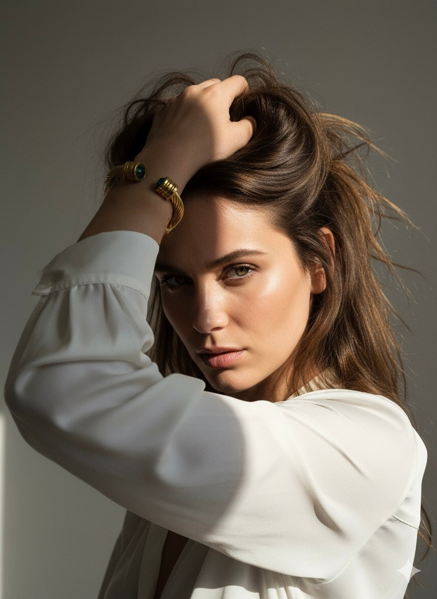 David Enamel Cuff Bangle