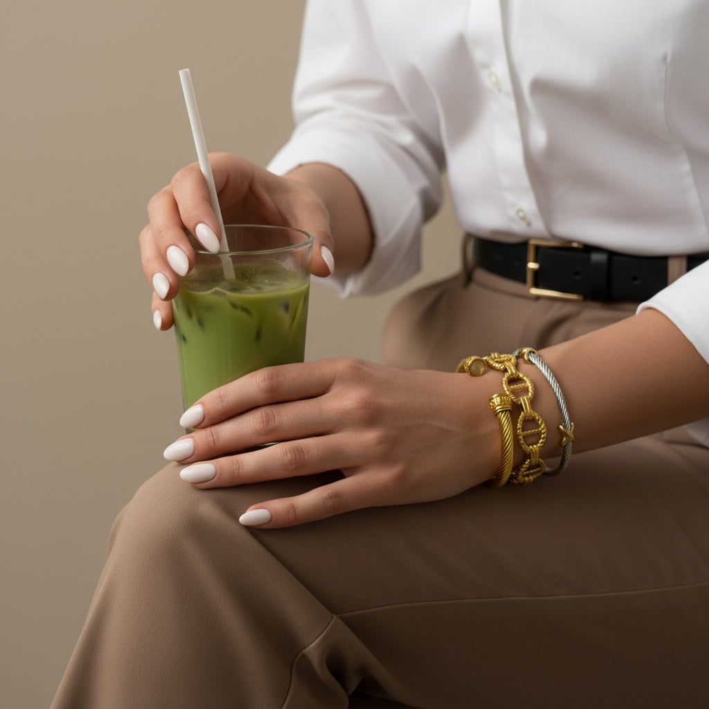 David Cuff Gold Enamel Bangle