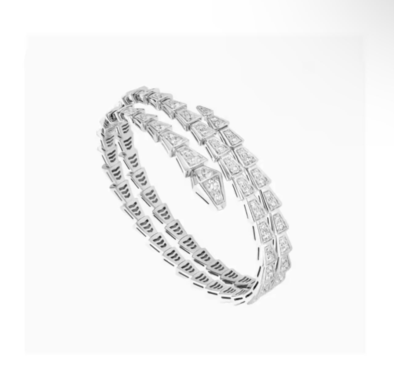 Bvlgari S925 Triple Silver Snake Bracelet