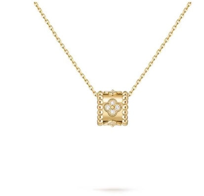 VCA Perlee Clover Necklace and Earrings Set