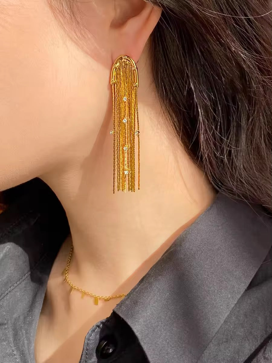 WATERFALL STONE EARRING