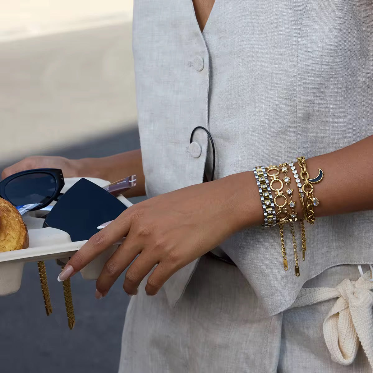 Moon Charm Bracelet
