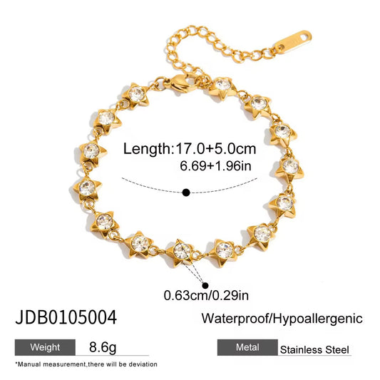 Star Tennis Chain Bracelet