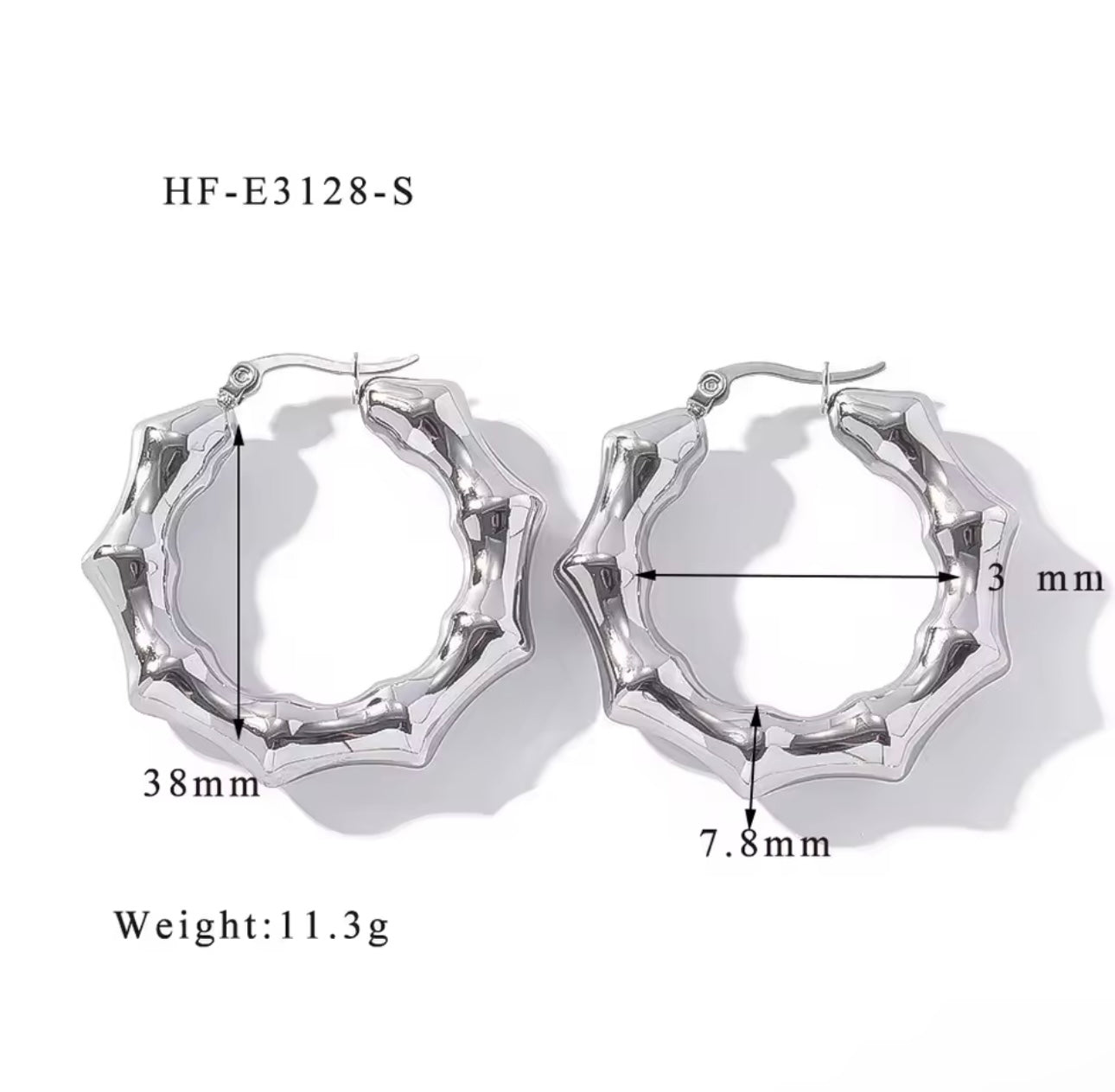 Bamboo Hoop Earrings