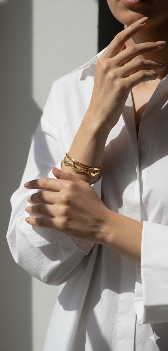 Wave hinged Bracelet