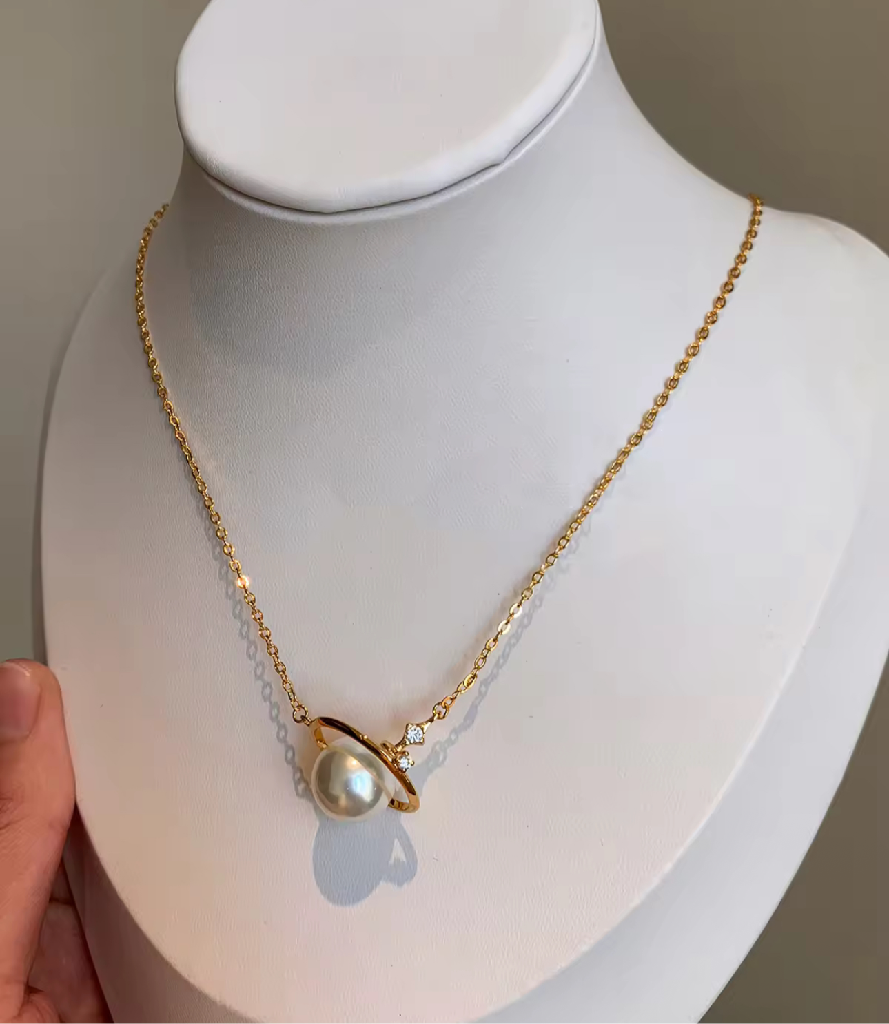 Pearl Saturn Necklace