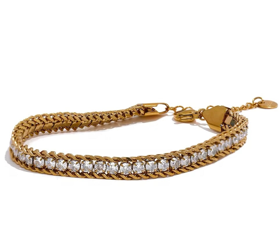 Eternal Shine Gold Tennis Bracelet