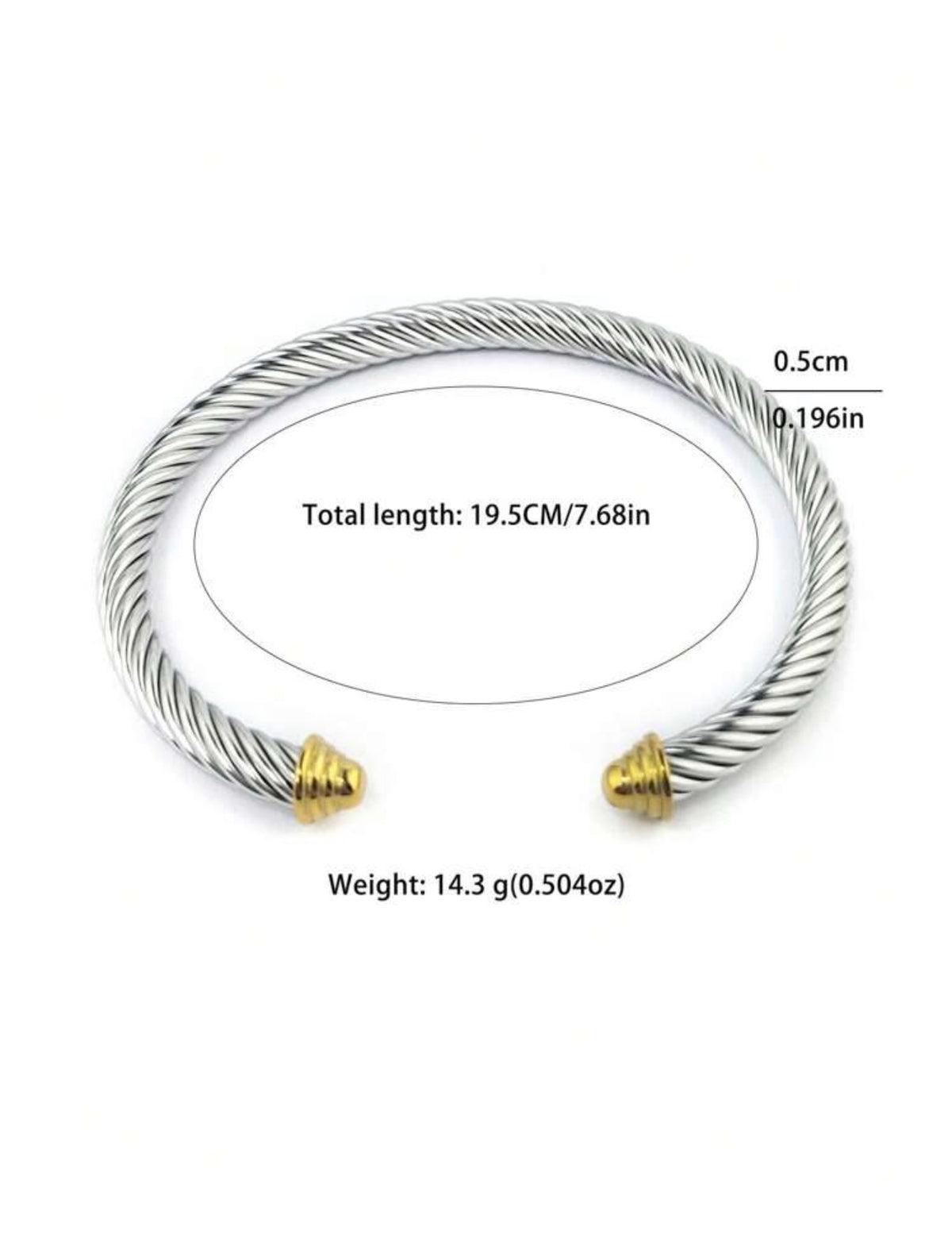 Cable Cuff – Two-Tone