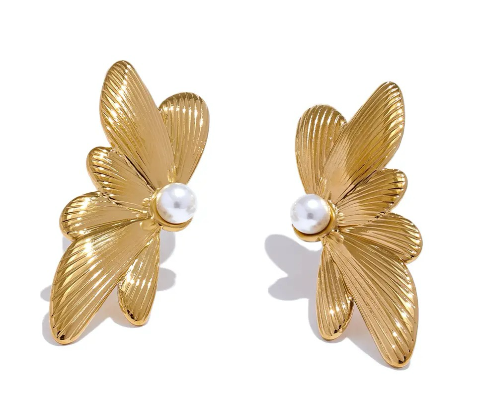 Half Flower Earrings