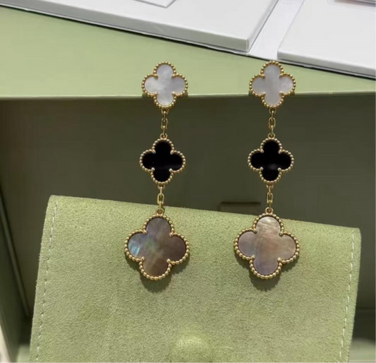 VCA CLOVER 3 MOTIFS EARRINGS