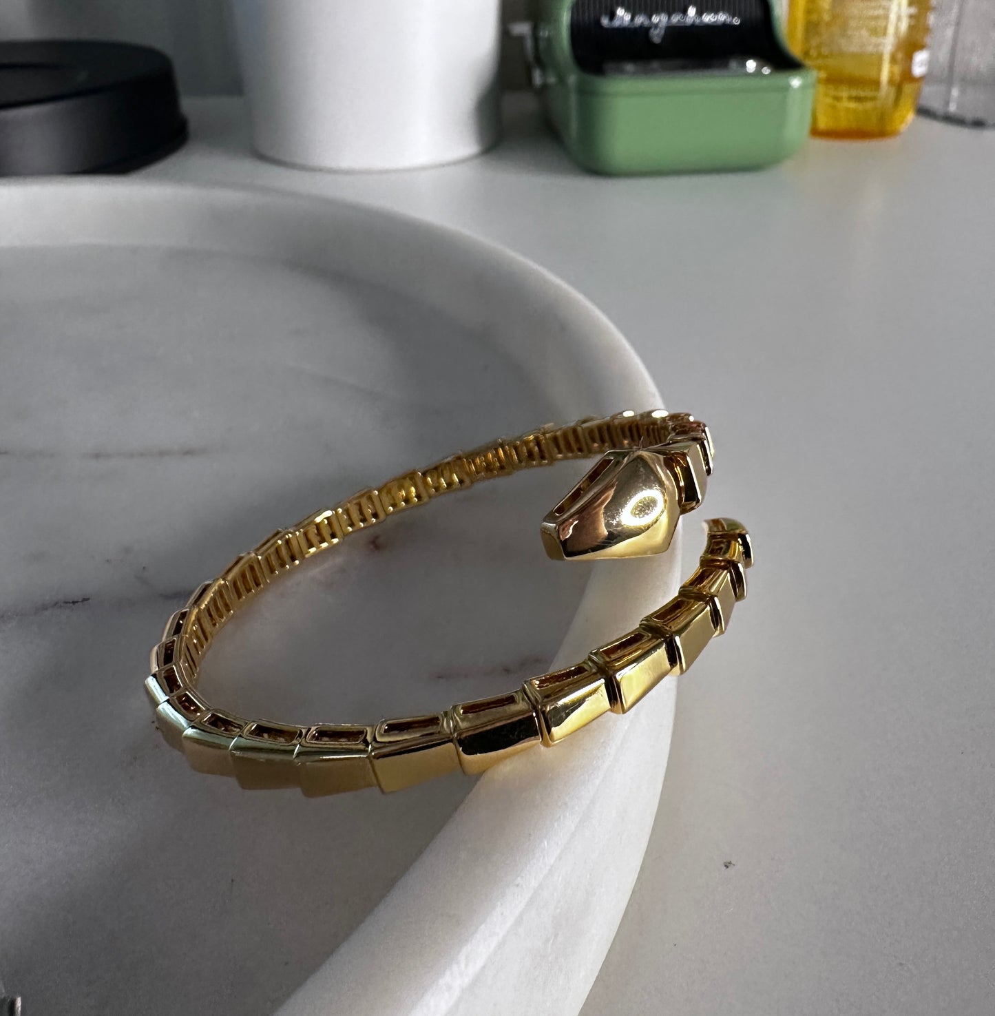 Serpenti Snake Gold Bangle