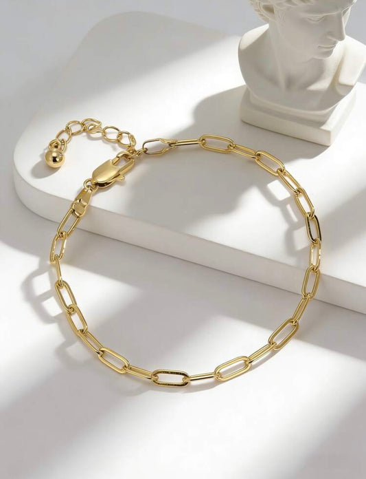 Paperclip Chain Bracelet – Gold