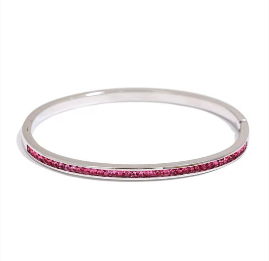 Tennis Zircon Inlaid Bangle