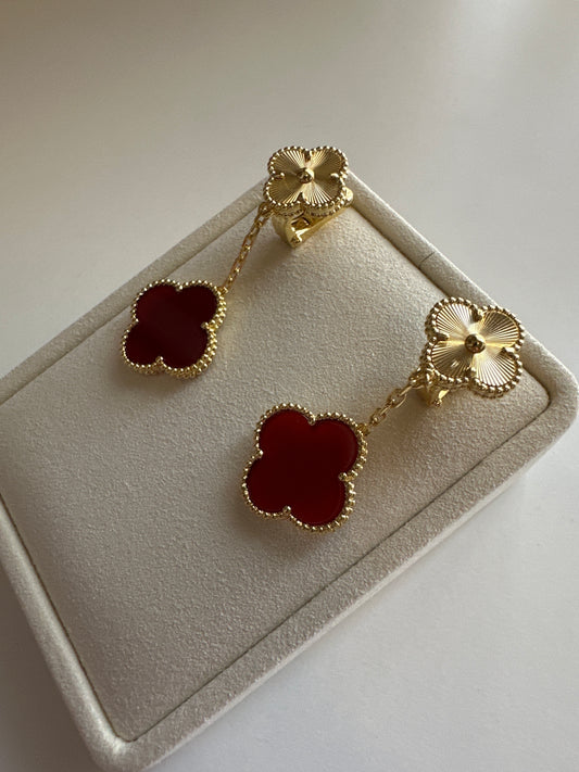 VCA CLOVER 2 MOTIFS EARRINGS