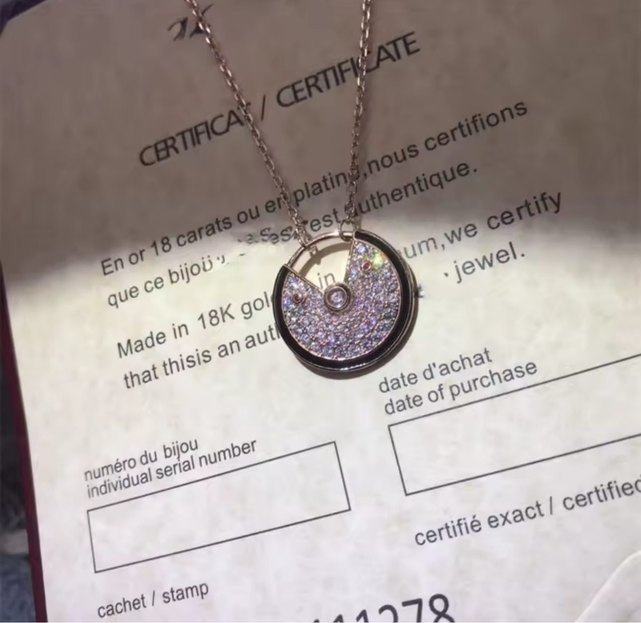 Cartier Necklace 925 Sterling Silver