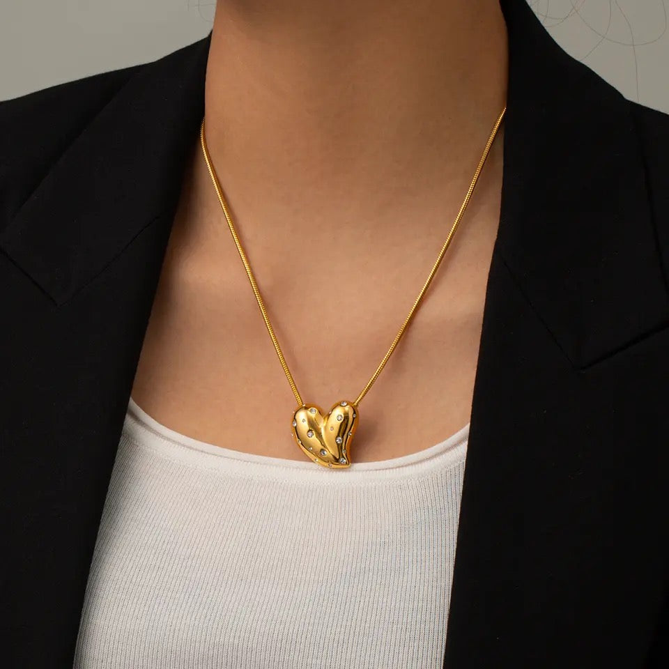 Heart Zircon Necklace