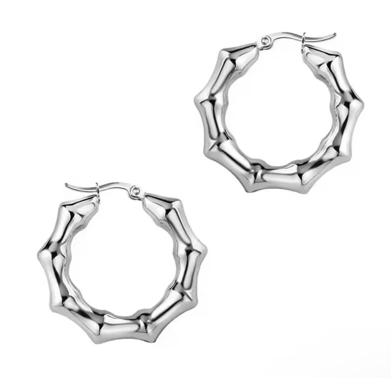 Bamboo Hoop Earrings