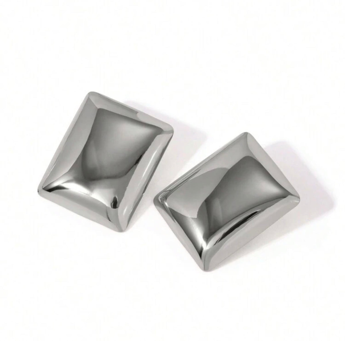 Cushion Earrings – Silver