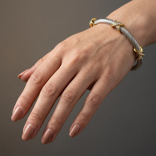 David Twisted X Cable Cuff Bracelet