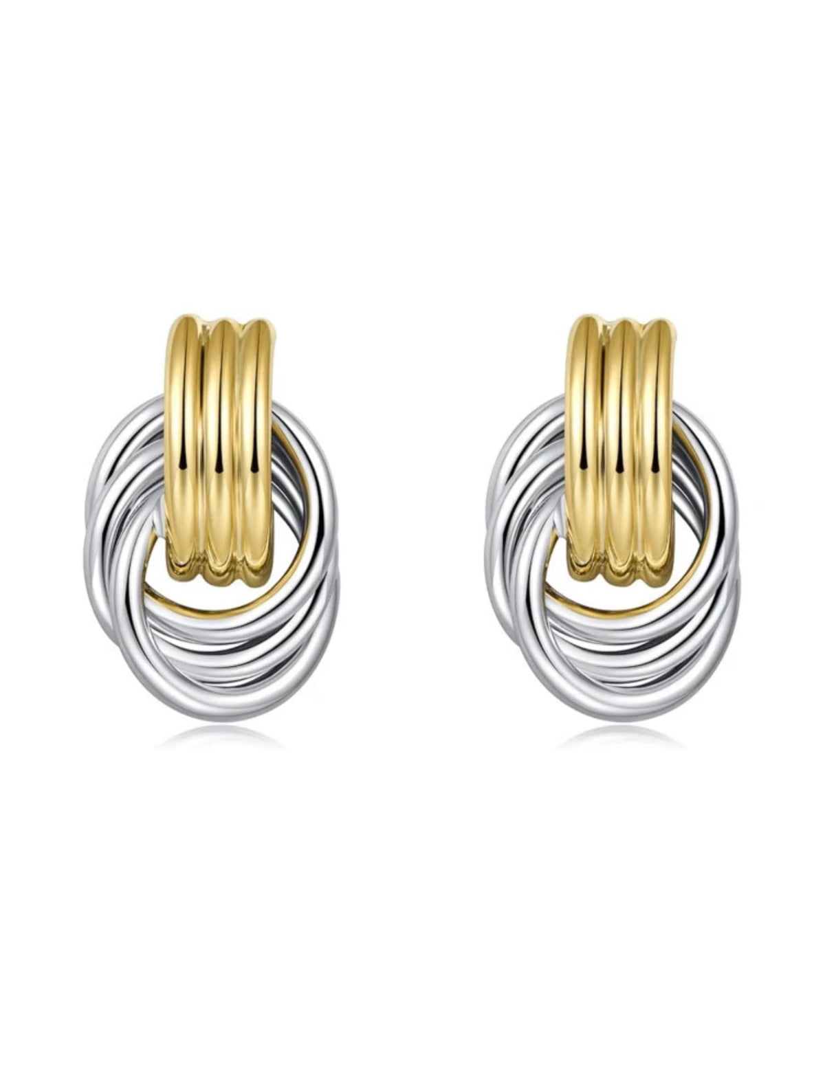 Lupo Hoop Earrings – Two Tone
