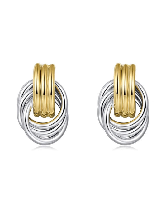 Lupo Hoop Earrings – Two Tone