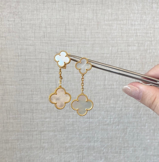 VCA CLOVER 2 MOTIFS EARRINGS