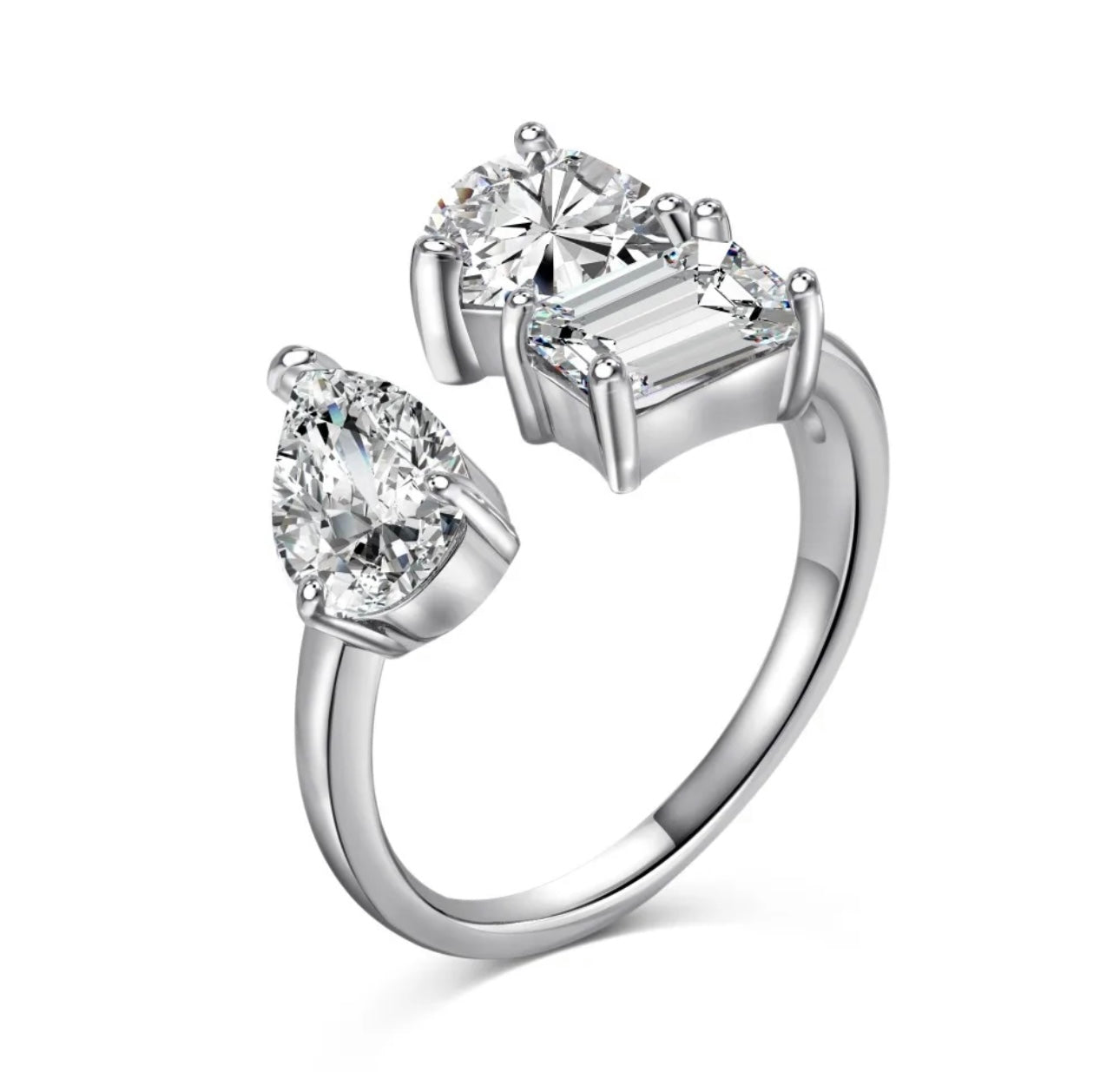 Cubic Zirconia Silver Ring