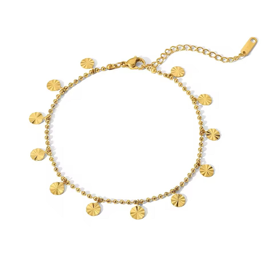 Chain Petal Disc Anklet