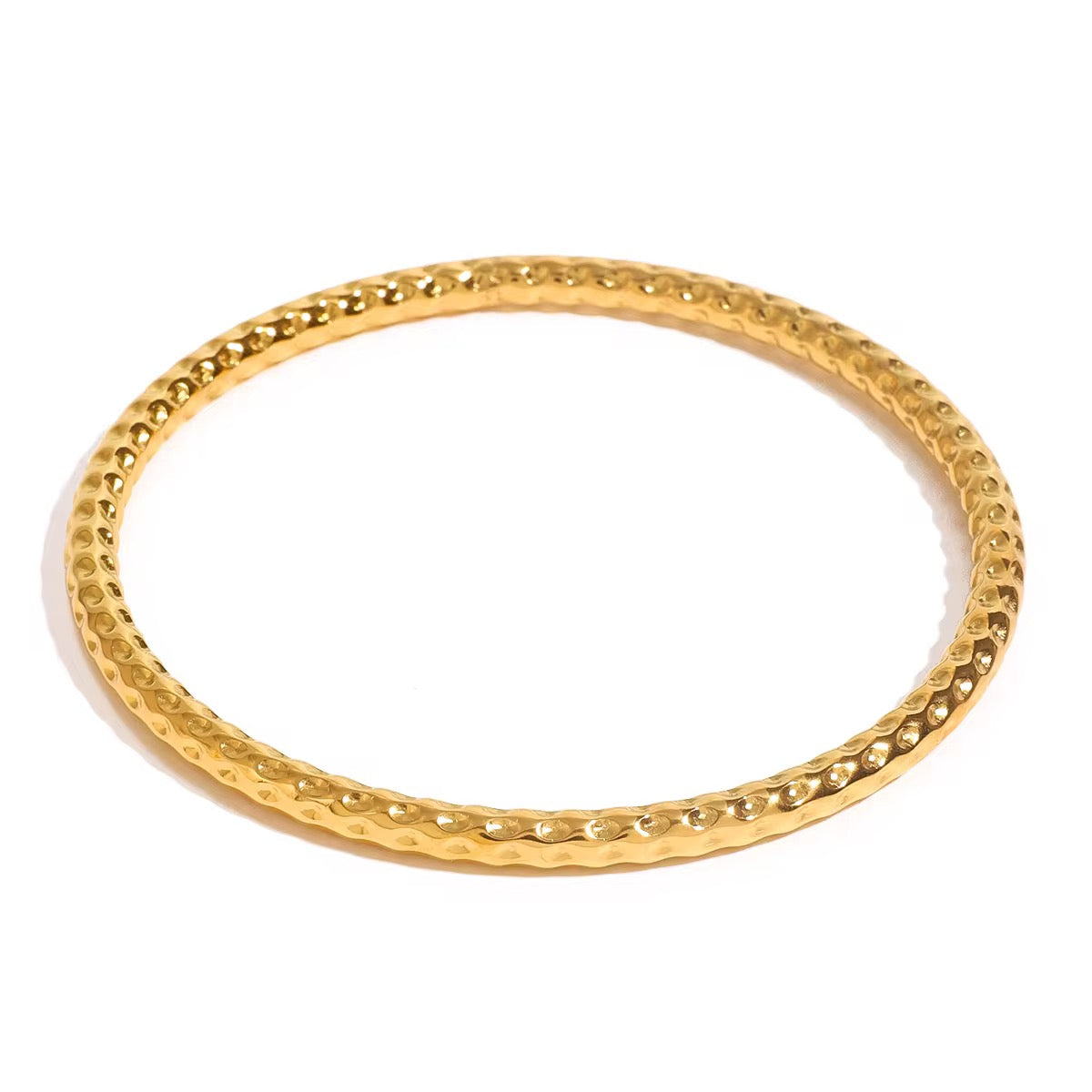 Hammered Closed Bangle