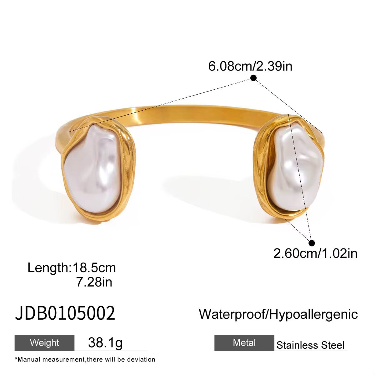 Dual Pearl Bangle