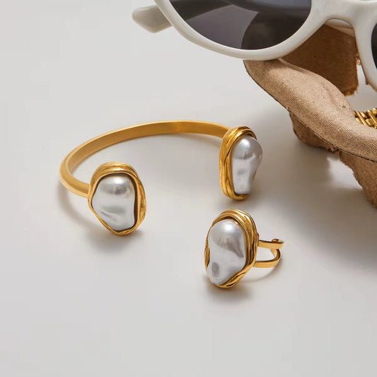 Dual Pearl Bangle