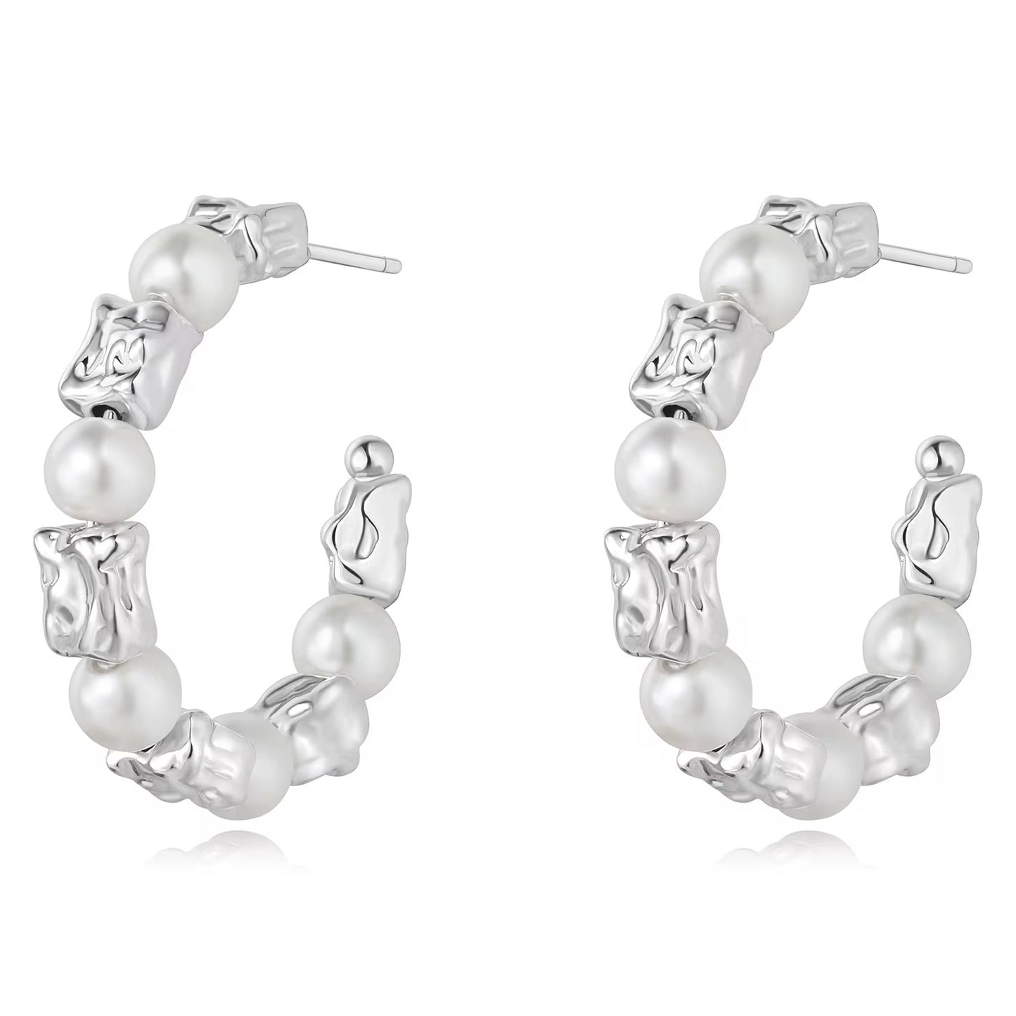 PEARL HOOP EARRING