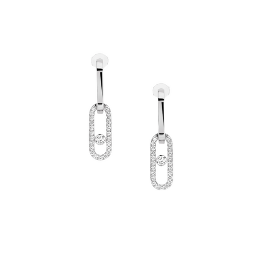 Moving Stone Drop Earrings