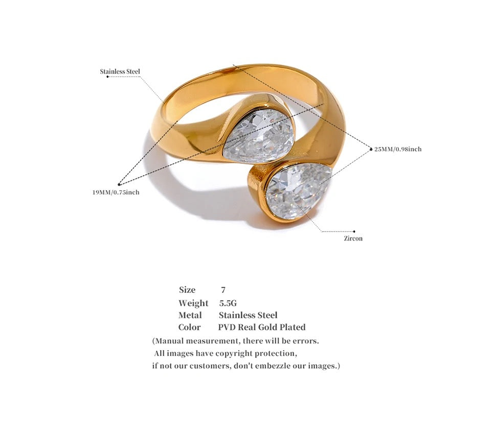 Cuff Zirconia ring