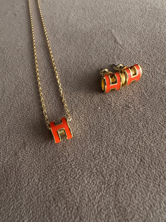 Hermes.s Necklace and Earring Set