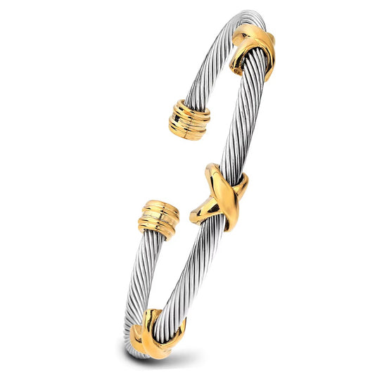 David Twisted X Cable Cuff Bracelet