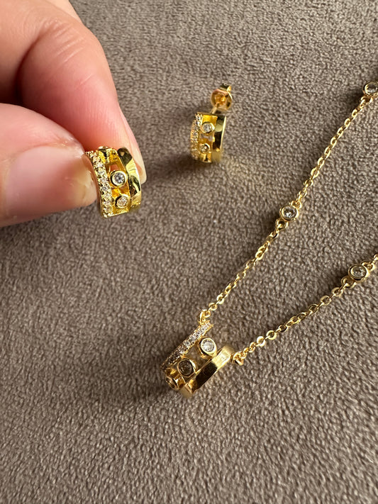 Messika necklace and earring