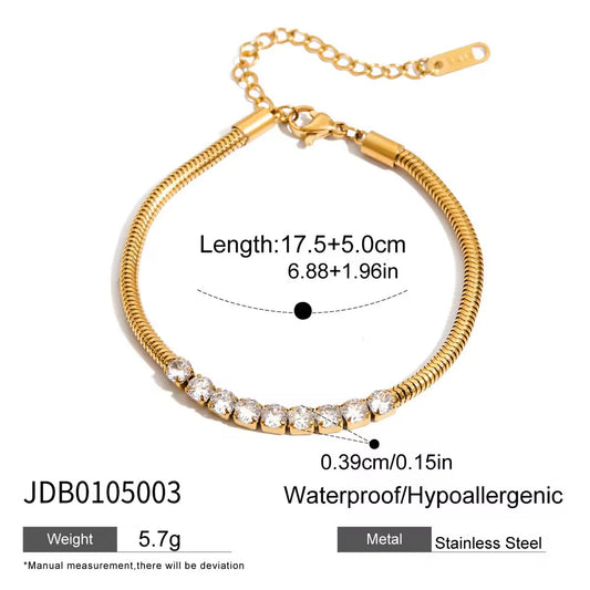 Tennis Snake Chain Bracelet