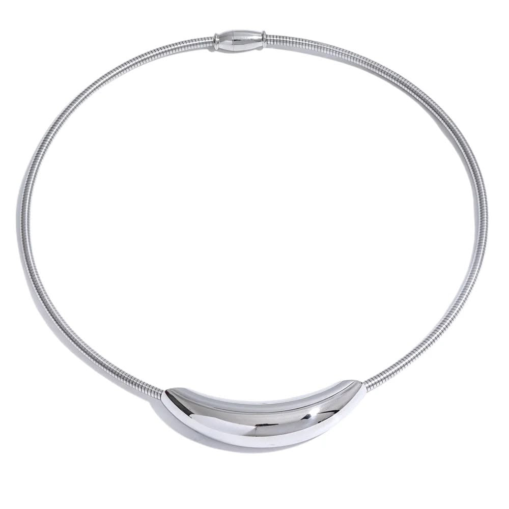 Magnetic Tube Necklace – Silver