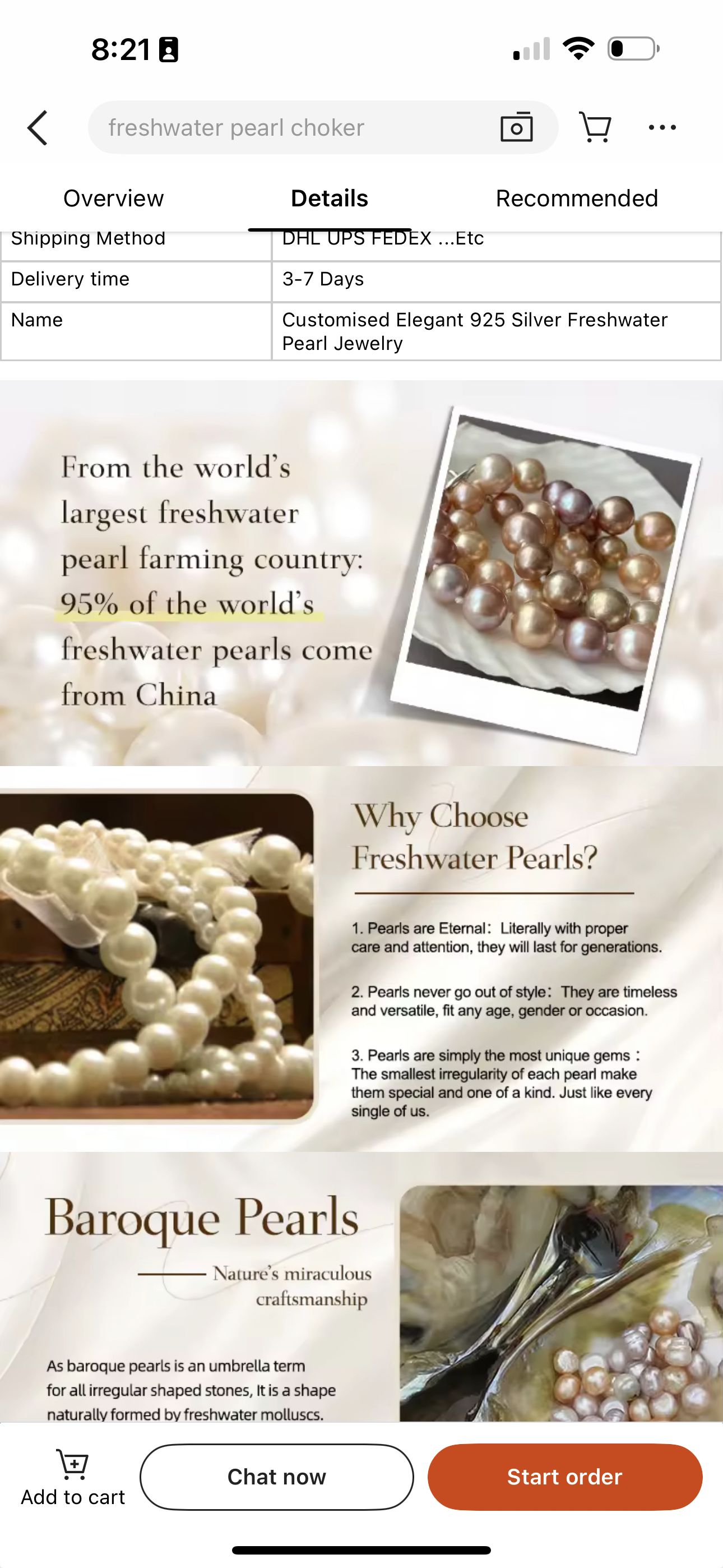 Elegance Freshwater Pearl Necklace