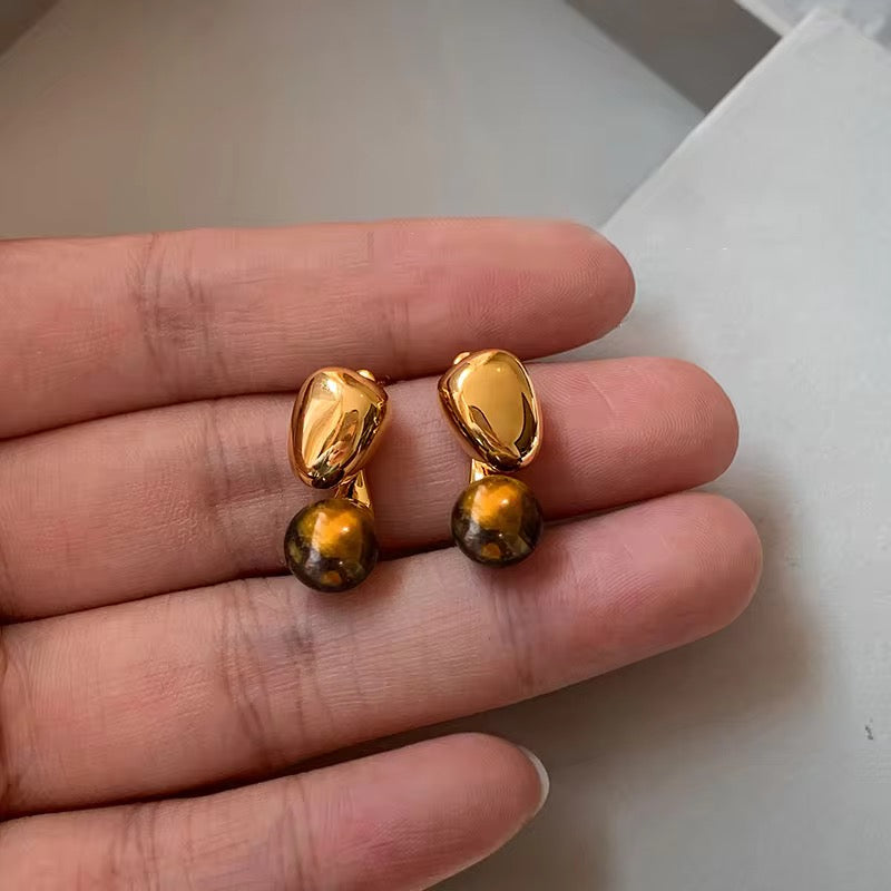 TIGER EYE EARRING