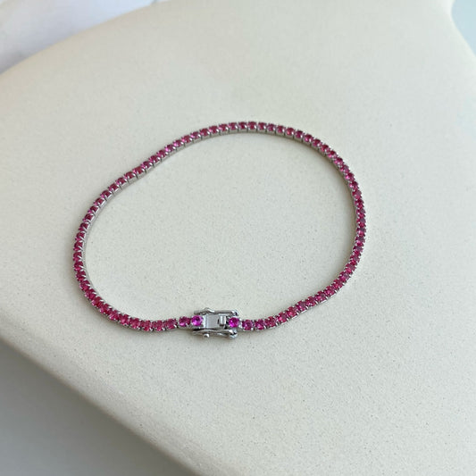 Mini tennis 925 Silver Bracelet